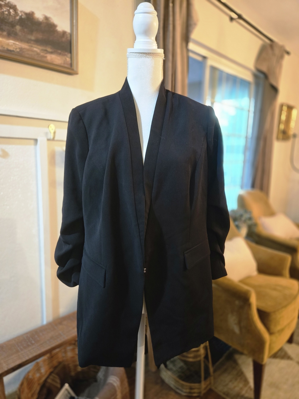 Chico's Black Open-Front Women's Blazer Jacket